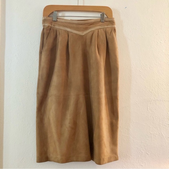 Vintage Suede Midi Skirt - Picture 7 of 9